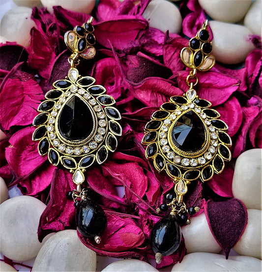 White and Black Big Stone Earrings Earrings Ear Rings Earrings ethnic Trincket Jewellry Jewelry Jewellery