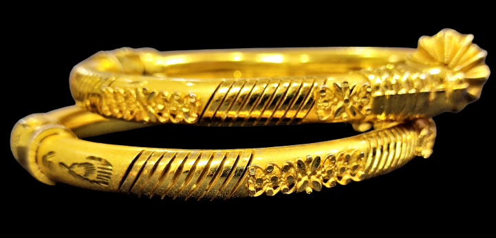 Golden Kade (Set of 2) Gold Bracelet antitarnish Bracelet ethnic Trincket Jewellry Jewelry Jewellery