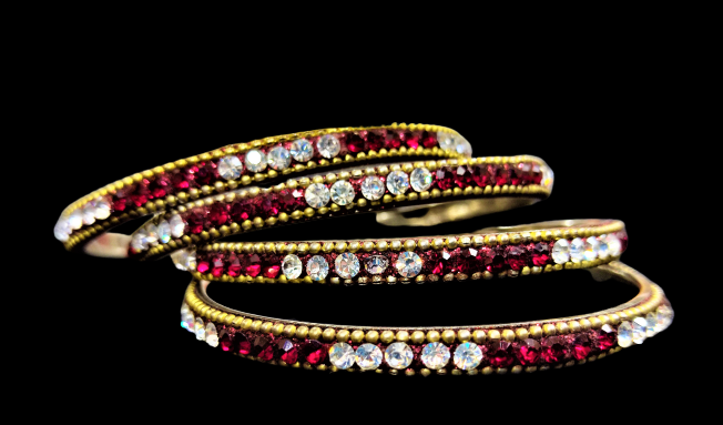 White and Maroon Bangles (Set of 4) Maroon Bracelet Bracelet ethnic Trincket Jewellry Jewelry Jewellery
