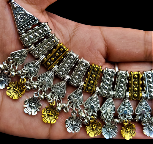 Dual tone Choker Set Jewelry Set ethnic Set Trincket Jewellry Jewelry Jewellery