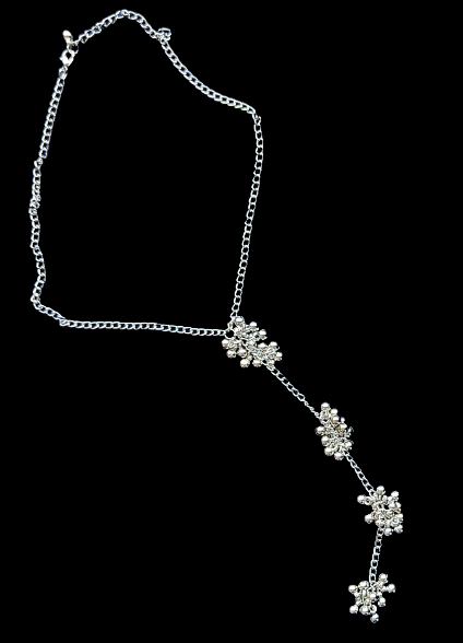 Single Chain necklace with silver beads Necklace bead ethnic Necklace Trincket Jewellry Jewelry Jewellery