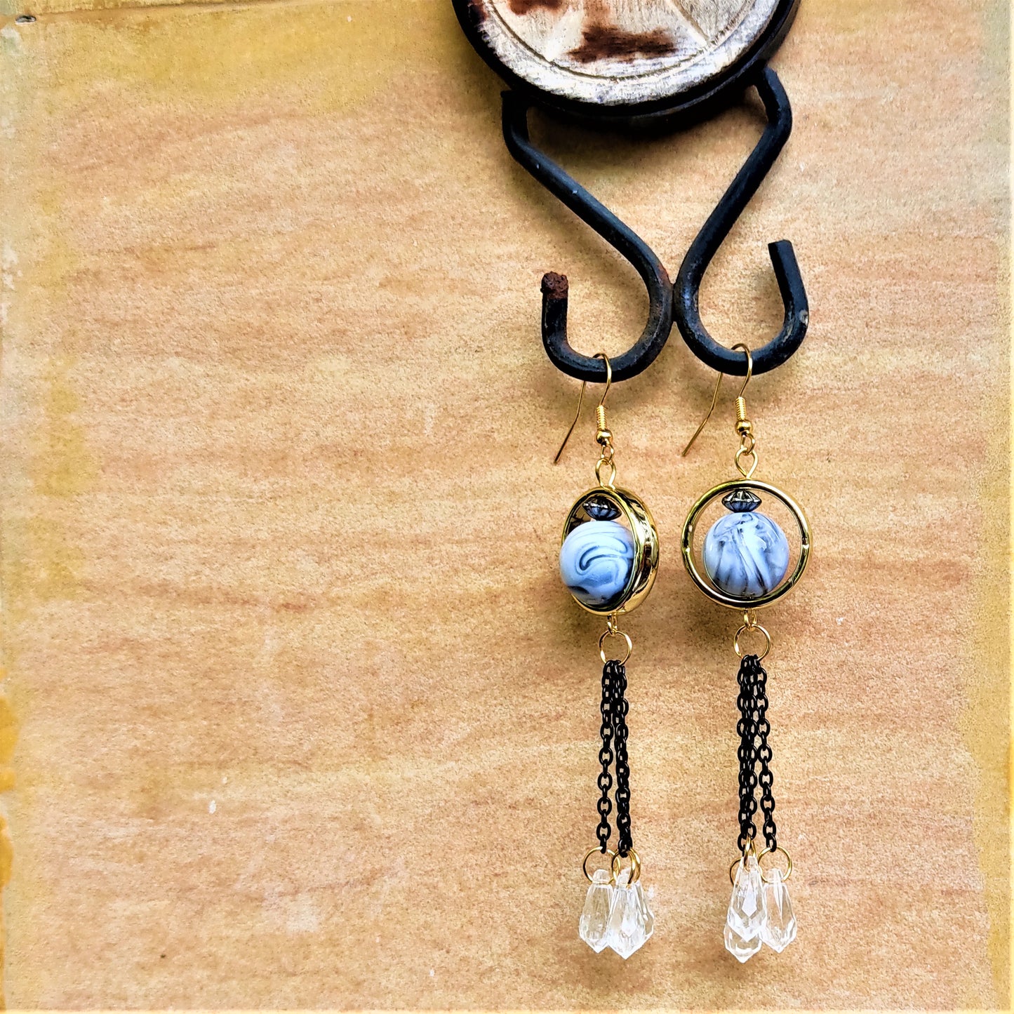 Single Bead Dangles White Earrings bead casuals Ear Rings Earrings office party Trincket Jewellry Jewelry Jewellery