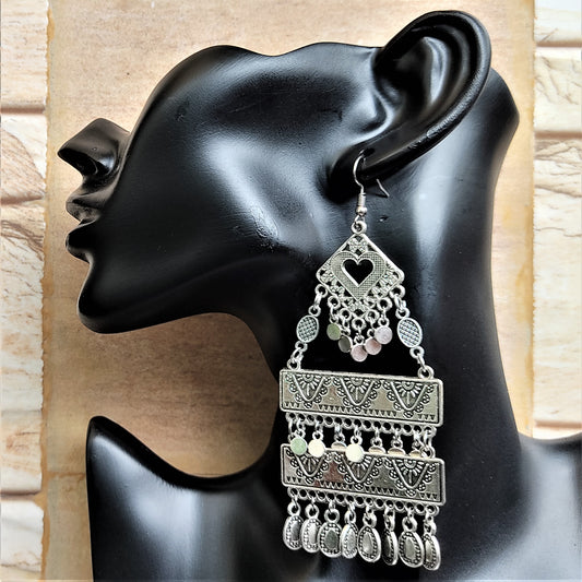 Step up Heart Pattern Earrings Earrings Ear Rings Earrings ethnic Trincket Jewellry Jewelry Jewellery