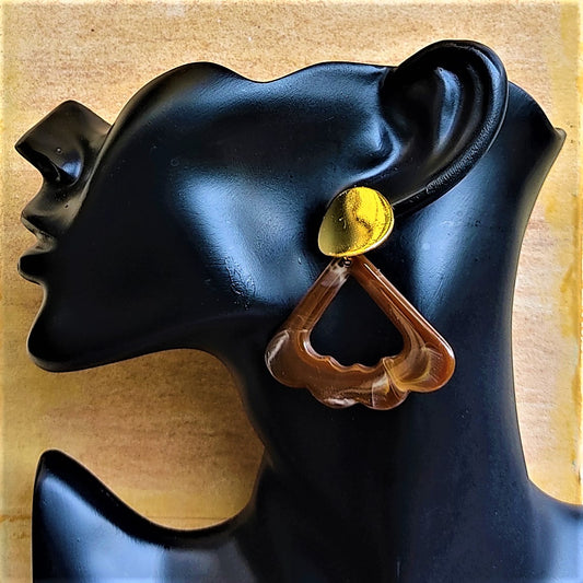 Triangle Shaped Wavy Earrings Earrings casuals Ear Rings Earrings office Trincket Jewellry Jewelry Jewellery