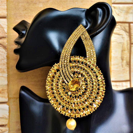 Golden Small Stone Earrings Earrings Ear Rings Earrings ethnic Trincket Jewellry Jewelry Jewellery