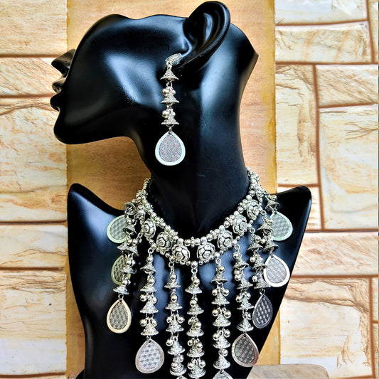 Rose Pattern Choker Set Jewelry Set ethnic Set Trincket Jewellry Jewelry Jewellery