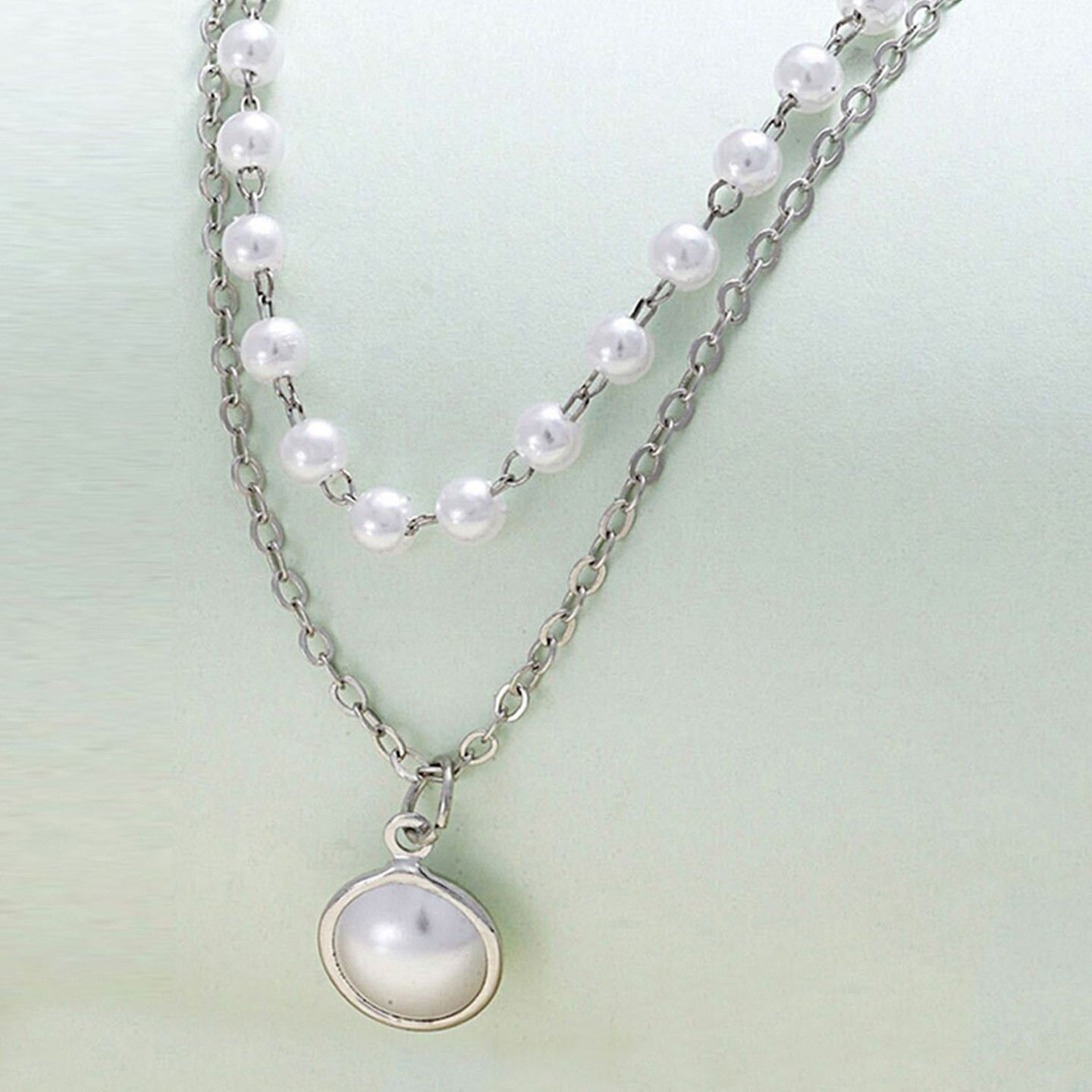 Beaded Double Chain Necklace Necklace bead casuals Necklace office party Trincket Jewellry Jewelry Jewellery