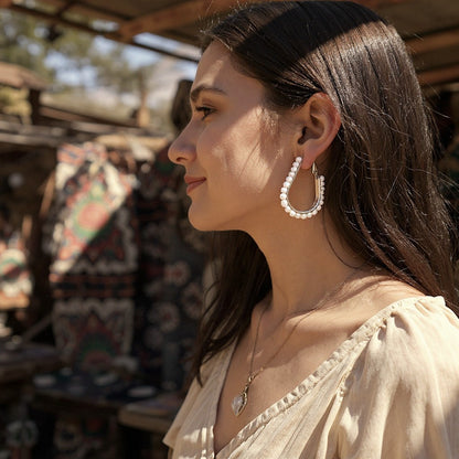 Beaded Hoops: Chic Elegance For Your Ears