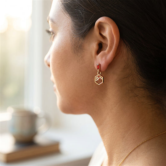 Random Design Red Earrings Earrings bead Ear Rings Earrings ethnic party Trincket Jewellry Jewelry Jewellery