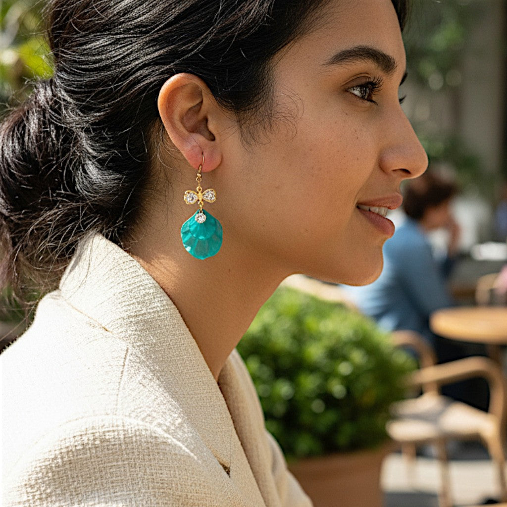 Double Leaf Danglers Earrings casuals Ear Rings Earrings party Trincket Jewellry Jewelry Jewellery