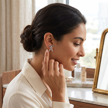 Scissor Style White Stone Earrings Earrings casuals Ear Rings Earrings office party Trincket Jewellry Jewelry Jewellery