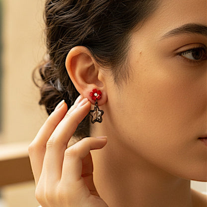 Flower & Star Crystal Earrings | Shine Every Day Earrings casuals Ear Rings Earrings office party Trincket Jewellry Jewelry Jewellery