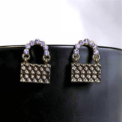Clutch Shaped Earrings Gold Earrings casuals Ear Rings Earrings office party Trincket Jewellry Jewelry Jewellery