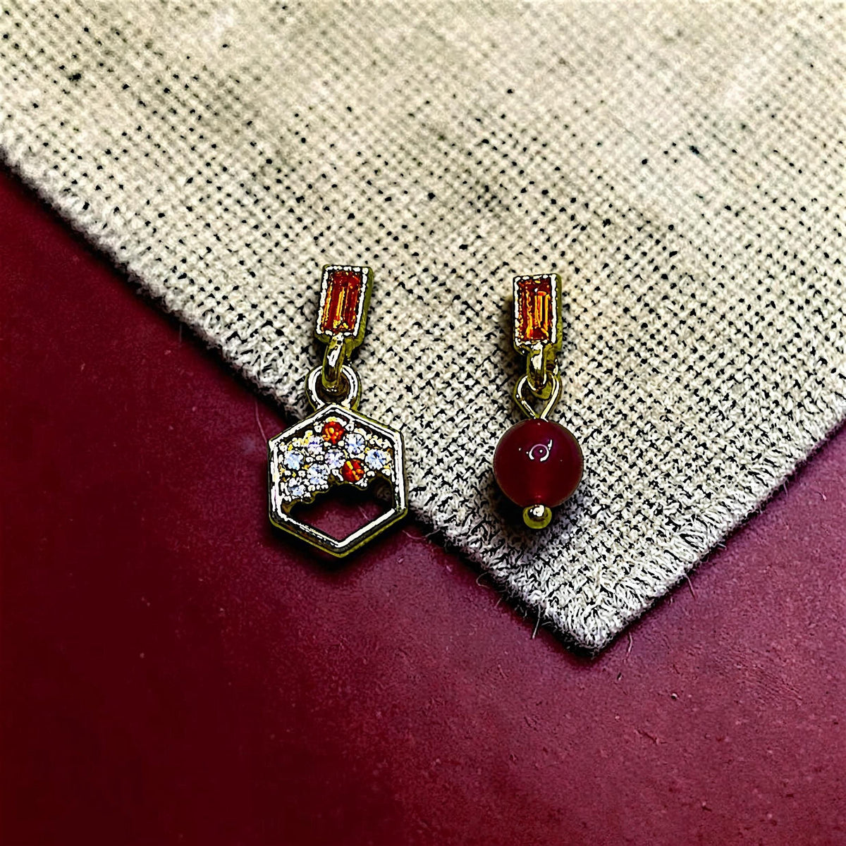 Random Design Red Earrings Red Earrings bead Ear Rings Earrings ethnic party Trincket Jewellry Jewelry Jewellery