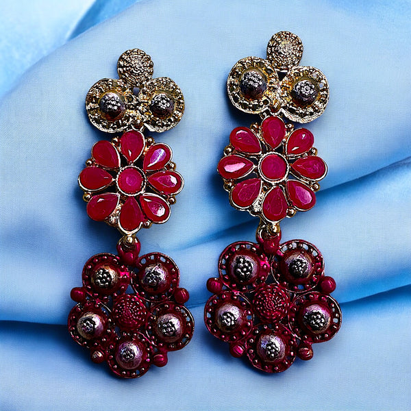 Double Flower Earrings