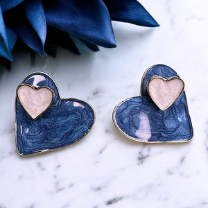 Heart in Heart Studs