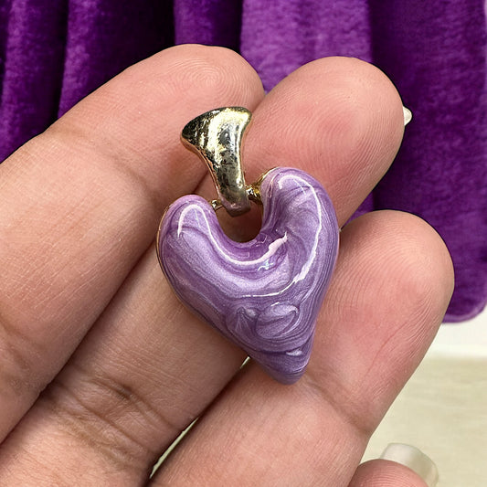 Lavender Hearts Earrings casuals Ear Rings Earrings office party Trincket Jewellry Jewelry Jewellery