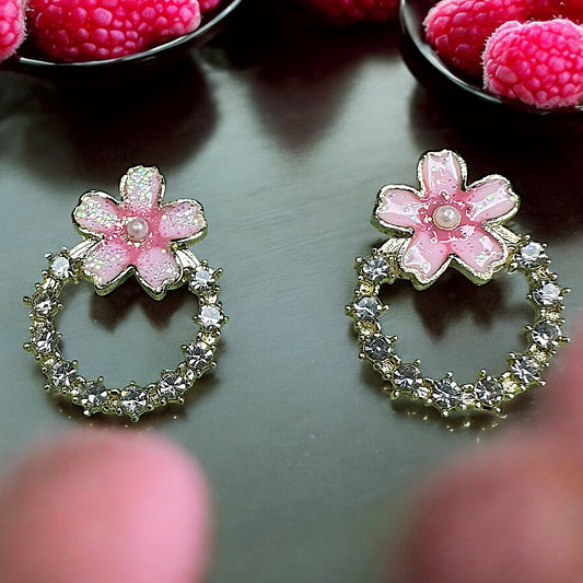 Ringed Flower Studs Earrings casuals Ear Rings Earrings office party Trincket Jewellry Jewelry Jewellery
