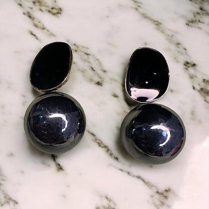 Black Ball Studs Earrings bead casuals Ear Rings Earrings ethnic office party Trincket Jewellry Jewelry Jewellery