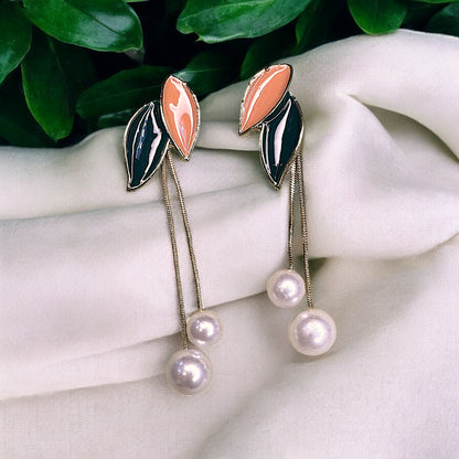 Ball-Leaf-Ball Earrings Earrings bead casuals Ear Rings Earrings ethnic office party Trincket Jewellry Jewelry Jewellery