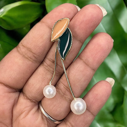 Ball-Leaf-Ball Earrings Earrings bead casuals Ear Rings Earrings ethnic office party Trincket Jewellry Jewelry Jewellery