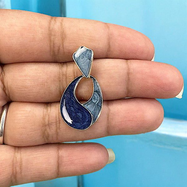 Blue Whirlpool Earrings