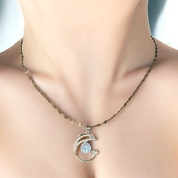 Fishy Stone Pendant Necklace - Party EleganceDive into elegance with our Fishy Stone Pendant Necklace, perfect for parties. Turn heads with style and charm at your next event.