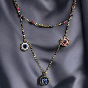 Evil Eye Layered Necklace