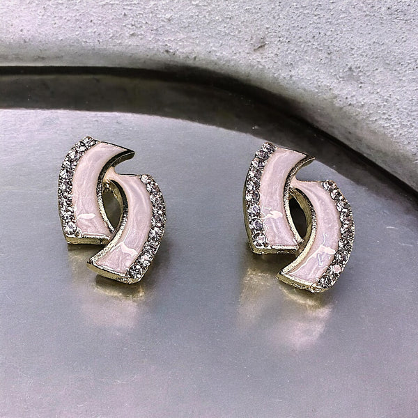 Stone Studded Twin-C Studs