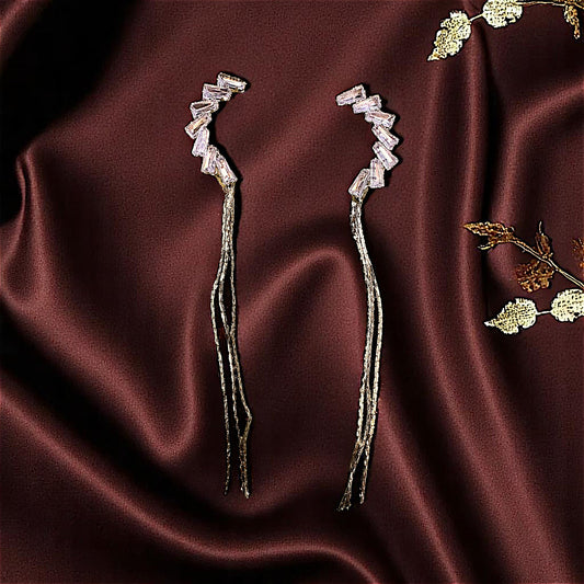 Wing Shaped Earrings Gold Earrings AD Ear Rings Earrings party Trincket Jewellry Jewelry Jewellery