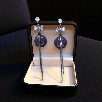 Casual Black and Stone Earrings Smiley Earrings casuals Ear Rings Earrings party Trincket Jewellry Jewelry Jewellery