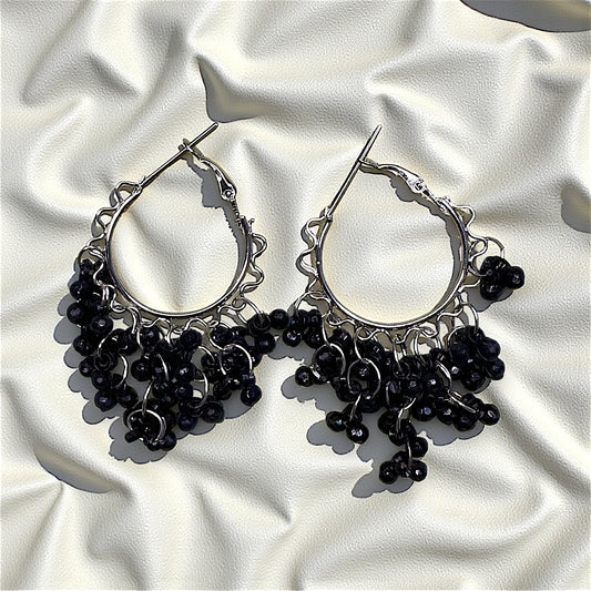 Tiny Bell Earrings - Ethnic Charm Unleashed! Black Earrings bead casuals Ear Rings Earrings ethnic office party Trincket Jewellry Jewelry Jewellery