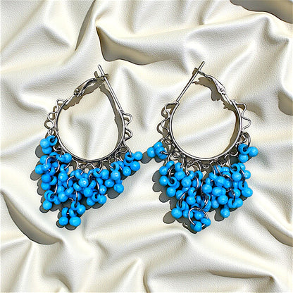 Tiny Bell Earrings - Ethnic Charm Unleashed! Light Blue Earrings bead casuals Ear Rings Earrings ethnic office party Trincket Jewellry Jewelry Jewellery