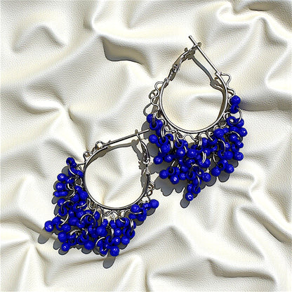 Tiny Bell Earrings - Ethnic Charm Unleashed! Blue Earrings bead casuals Ear Rings Earrings ethnic office party Trincket Jewellry Jewelry Jewellery