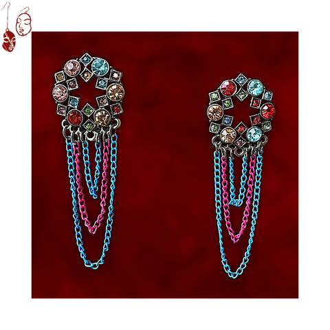 Circular Chain Dangle Earrings Multicolor Jewelry Ear Rings Earrings Trincket