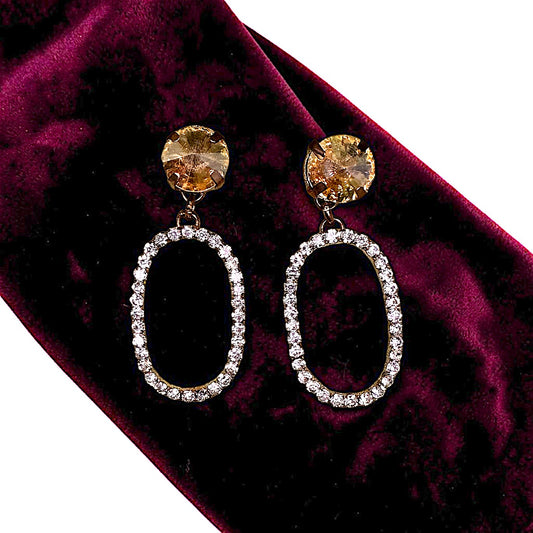 Fancy Glass Stone Earrings