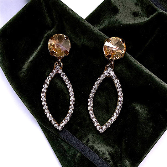 Fancy Glass Stone Earrings
