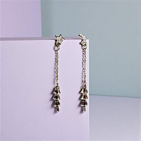 Moon and Star stone Earrings
