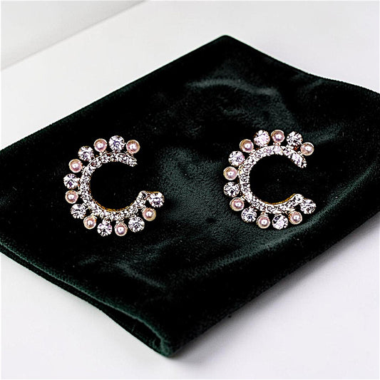 Alphabet C Earrings Gold Earrings bead casuals Ear Rings Earrings ethnic office party Trincket Jewellry Jewelry Jewellery