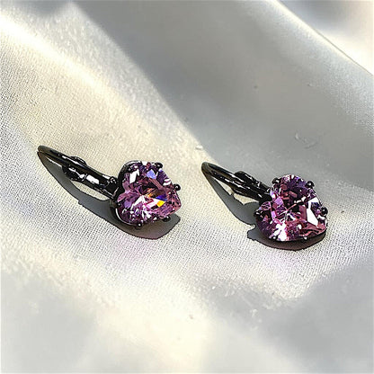 Tiny Heart Studded Hoops