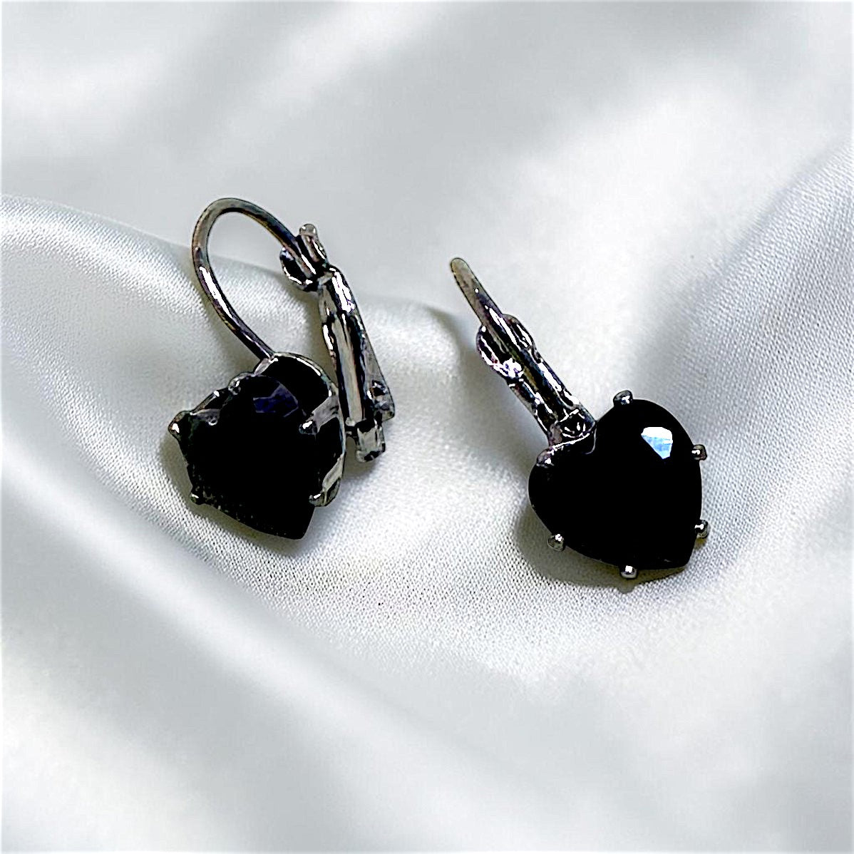 Tiny Heart Studded Hoops