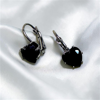 Tiny Heart Studded Hoops