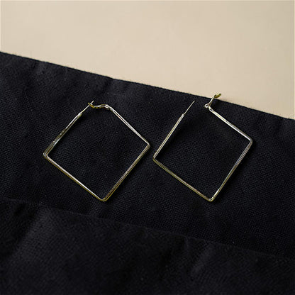 Diamond Shaped Hoops Earrings antitarnish Ear Rings Earrings party Trincket Jewellry Jewelry Jewellery