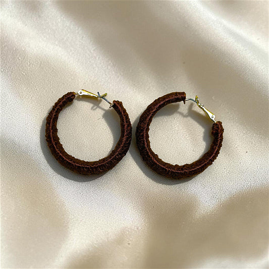 Brown Ratan Hoops Brown Earrings casuals Ear Rings Earrings office party Trincket Jewellry Jewelry Jewellery