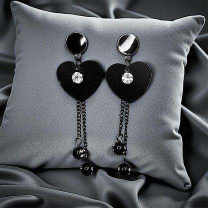 Casual Black Earrings Heart Earrings bead casuals Ear Rings Earrings party Trincket Jewellry Jewelry Jewellery