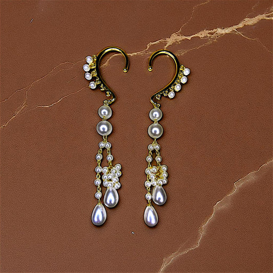 Beaded Ear Cuff Danglers - Perfect Party Accessory
