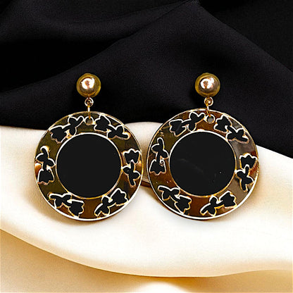 Shine Bright in Round Golden Earrings | Casual Chic