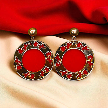 Shine Bright in Round Golden Earrings | Casual Chic