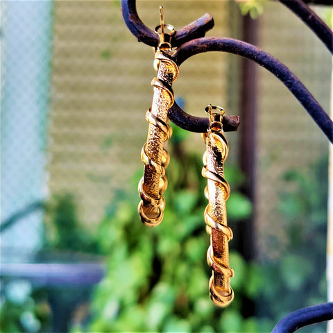 Golden Hoops Braided Jewelry Ear Rings Earrings Trincket