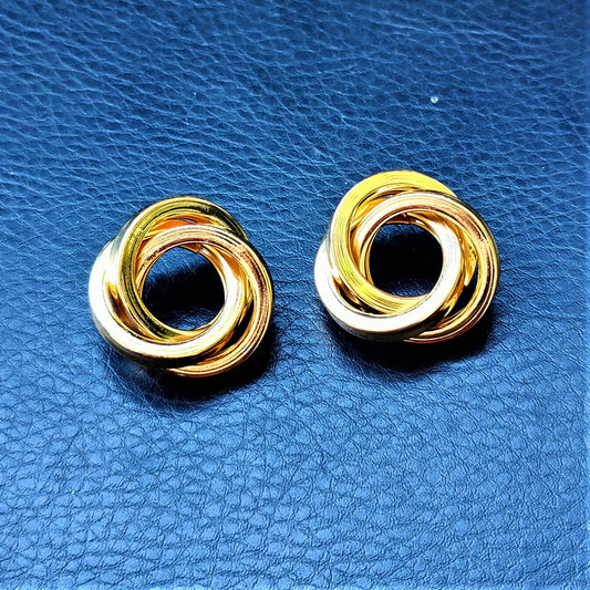 Golden Jalebi Studs Earrings antitarnish casuals Ear Rings Earrings office party Trincket Jewellry Jewelry Jewellery